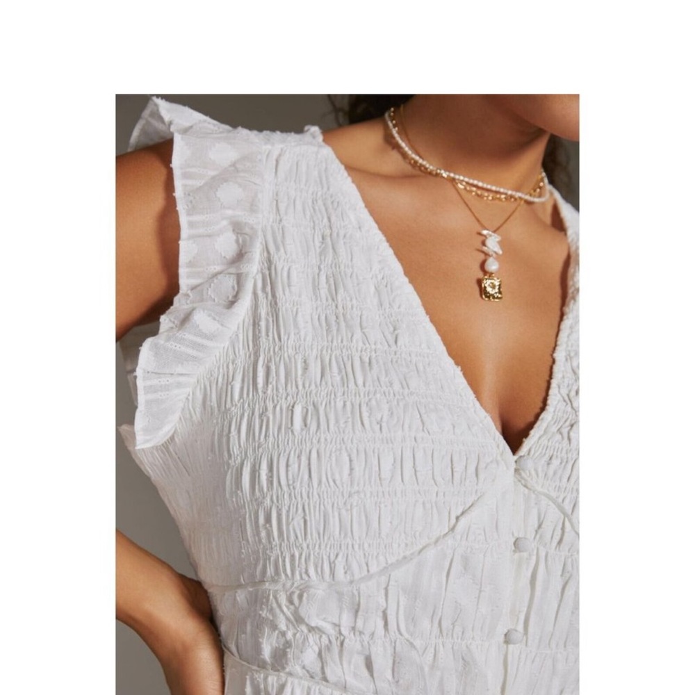 Classic White Dress for Graduation!  The Peregrine dress by Anthro, size XL